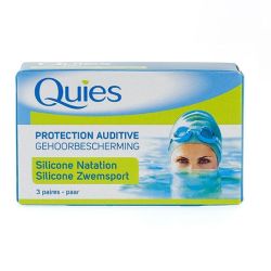 QUIES Protections auditives Silicone natation 3 paires