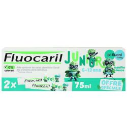 FLUOCARIL Junior dentifrice 6-13 ans menthe douce lot de 2 (2x75ml)