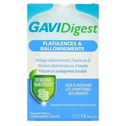 Flatulence et ballonnements soulagement durable 15 gélules