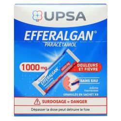 Efferalgan 1000mg - paracétamol - granulés sans eau fruits rouges 8 sachets