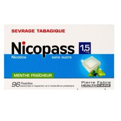 NICOPASS Pastilles à sucer 1,5 mg MENTHE FRAICHEUR sans sucre 96 pastilles à sucer