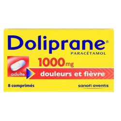 Doliprane 1000mg- paracétamol- 8 comprimés