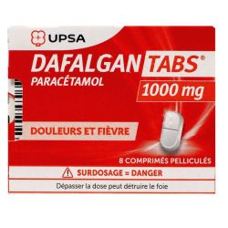 DafalganTabs 1000mg - paracétamol - 8 comprimés