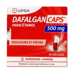 DafalganCaps 500mg - paracétamol - 16 gélules