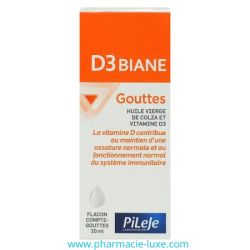 D3 Biane Gouttes 20 ml – Vitamine D3 Haute Absorption | PiLeJe