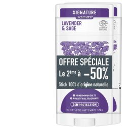 Schmidt LOT de déodorant stick lavande/sauge 75g