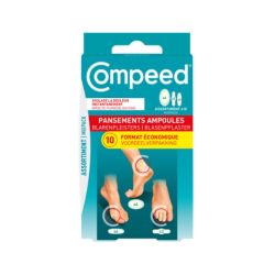 Compeed - Assortiment de pansements pour ampoules - Boîte de 10