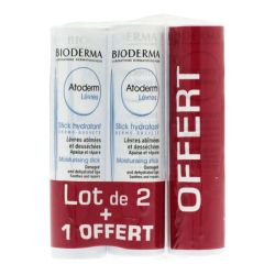 Atoderm stick hydratant lèvres 2x4g+1offert