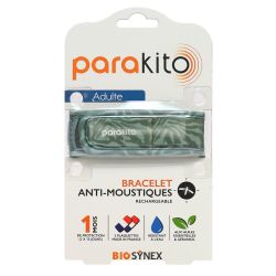 parakito Bracelet anti-moustiques rechargeable adulte Camouflage + 2 recharges