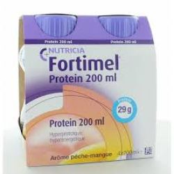 FORTIMEL PROTEIN Nutrim pêche-mangue 4 bouteilles/200ml