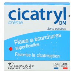 DM crème plaies et écorchures sans paraben 10 sachets x 2g