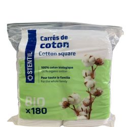 Stentil Carrés de Coton Bio X180 Rangés