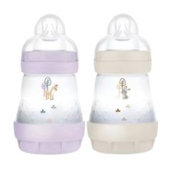 lot de 2 biberons MAM Easy Start anti-colique 160ml - débit 1 -(2 colories)