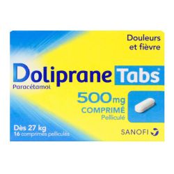 Doliprane Tabs 500mg - paracétamol - 16 comprimés