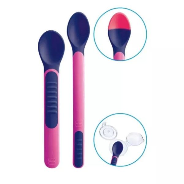 Lot de 2 cuillères thermosensibles + étui de protection - (3 colories)