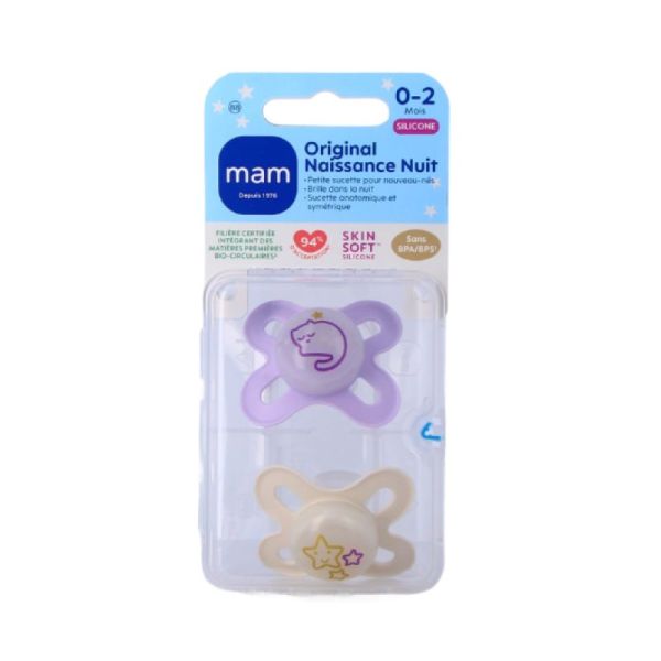 Sucette MAM Original Nuit 0-2M X2