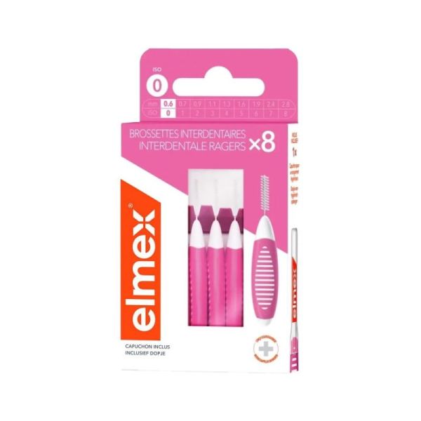 Elmex 8 Brossettes Interdentaires taille 0.6mm