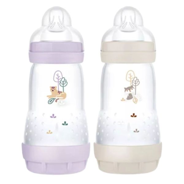 lot de 2 biberons MAM Easy Start anti-colique - débit 2- (3 colories)