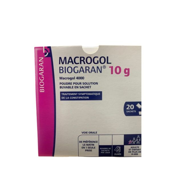 Macrogol BIOGARAN 10 g adulte / 20 sachets