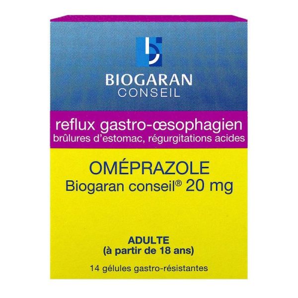 Omeprazole 20mg 14 comprimés