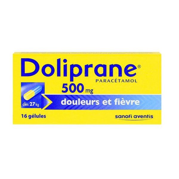 Doliprane 500mg - paracétamol - 16 gélules