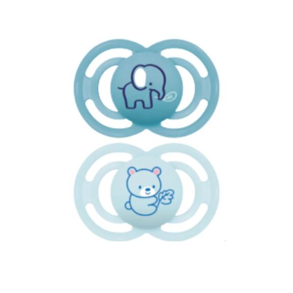 MAM sucette Perfect animal silicone 6+mois X2 - (4 colories)