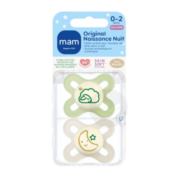 Sucette MAM Original Nuit 0-2M X2
