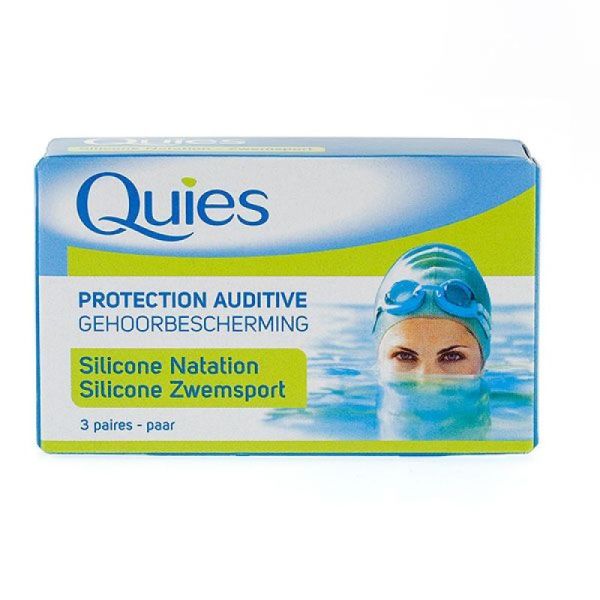 QUIES Protections auditives Silicone natation 3 paires