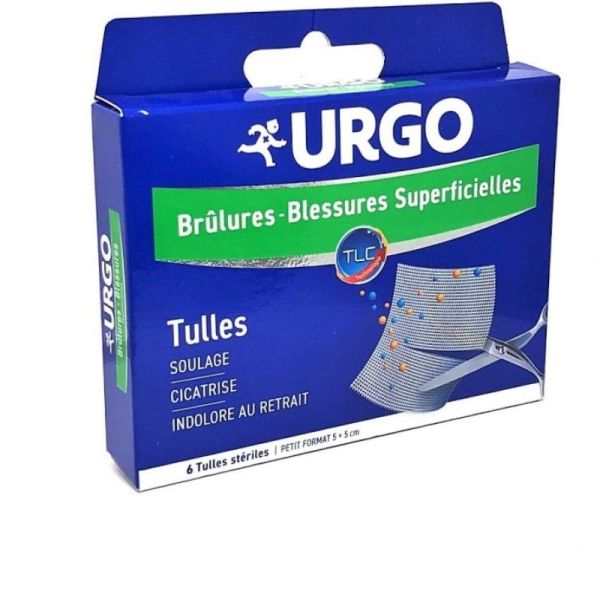 URGO BRULURES TULLE 5X5CM B/6