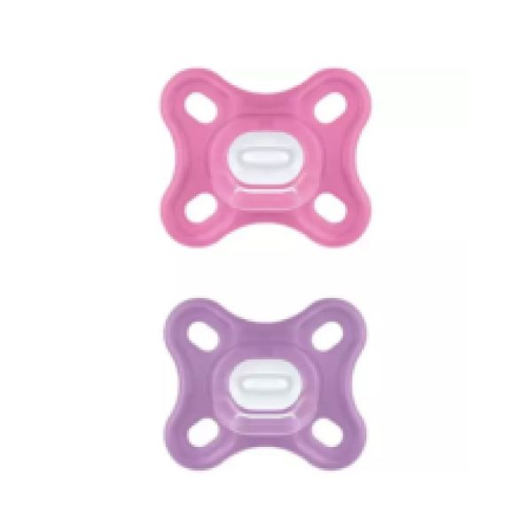 MAM 2 sucette Comfort silicone 0-2 mois - (2 colories)
