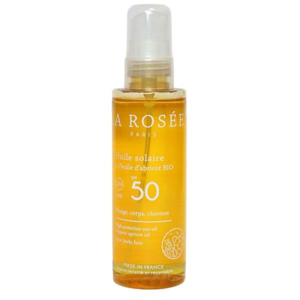 Huile solaire abricot bio SPF50 150 ml