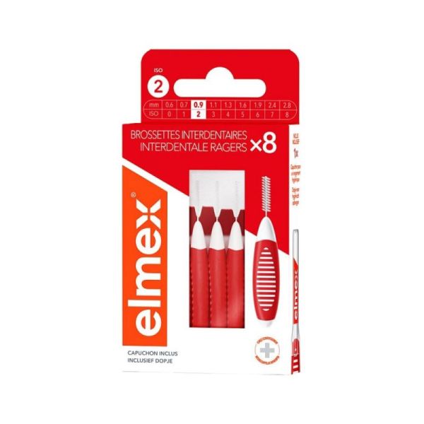 Elmex 8 Brossettes Interdentaires taille 0,9 mm