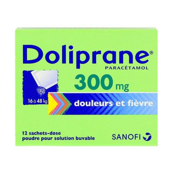 Doliprane 300mg - paracétamol - 12 sachets