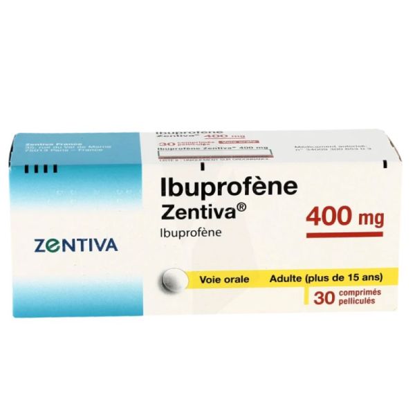 Ibuprofène 400 mg Zentiva 30 comprimés