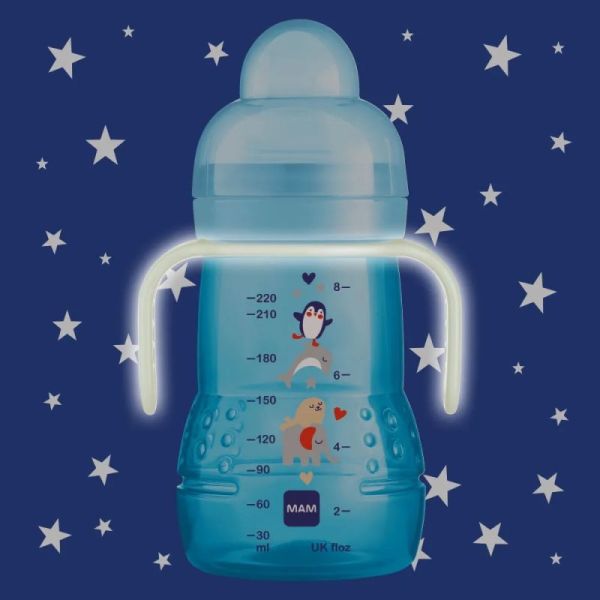 Biberon de transition Nuit 220 ml 4+ mois - Bleu