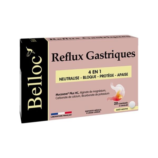 Belloc - Reflux Gastrique - 20 Comprimés à Croquer