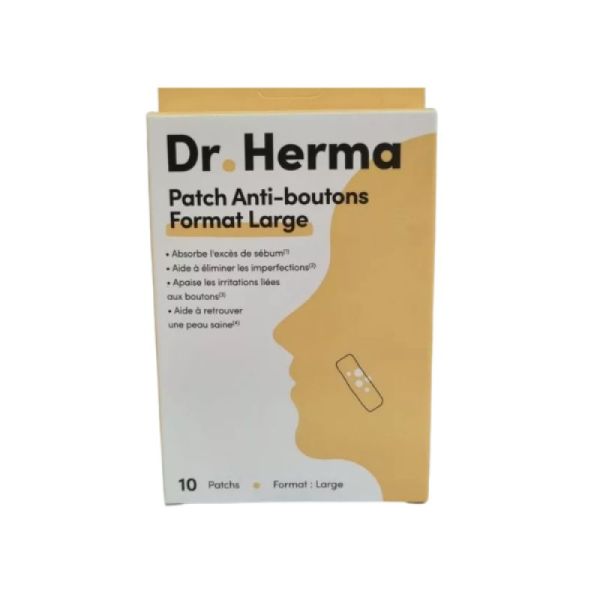 DR. HERMA PATCH anti-boutons Format LARGE 10