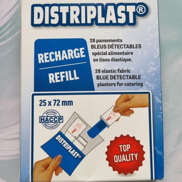 PANSEMENTS BLEUS DETECTABLES AGRO-ALIMENTAIRE 25X72MM /28