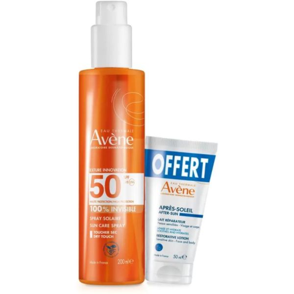 Avène Spray Solaire Spf 50  200ml + Lait après solaire Offert