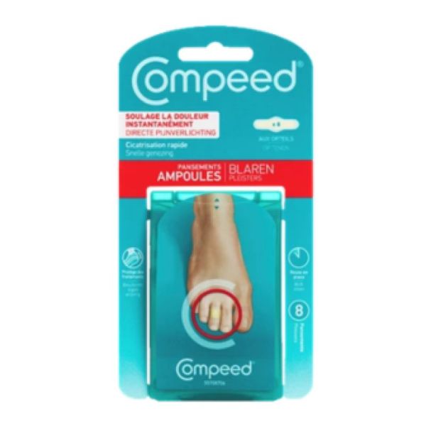 Compeed - Passements pour les ampoules - Orteil - Boîte de 8
