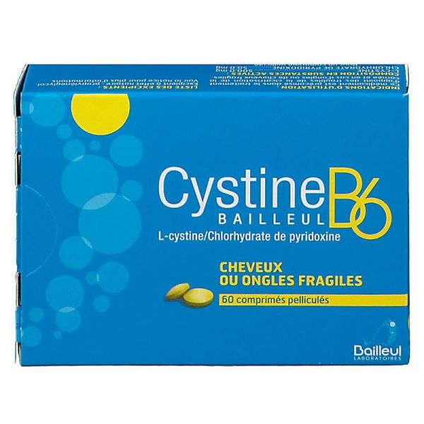 Cystine B6 cheveux ongles fragiles 60 comprimés
