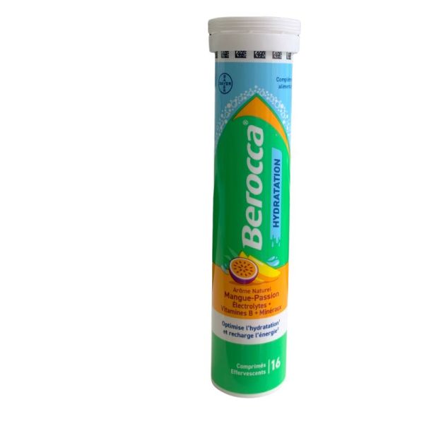 Berocca hydratation mangue-passion 16 cp effervescents