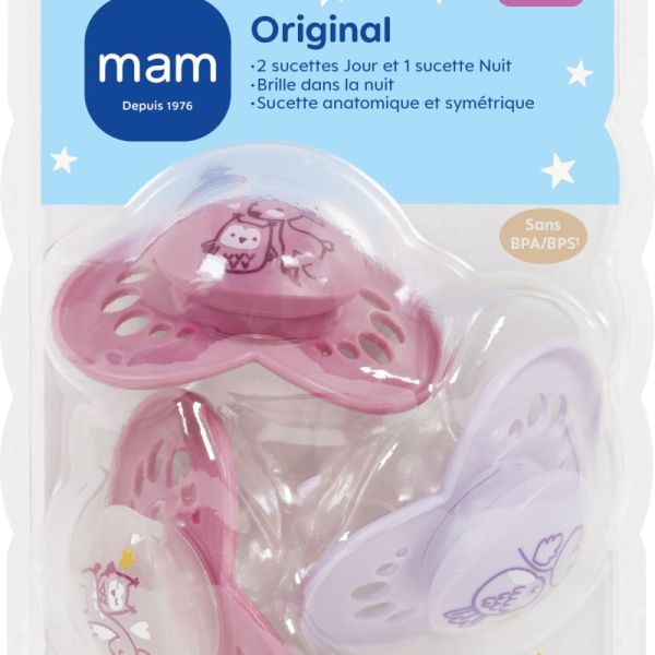 Sucette Mam Original Rose Silicone 18+M X3
