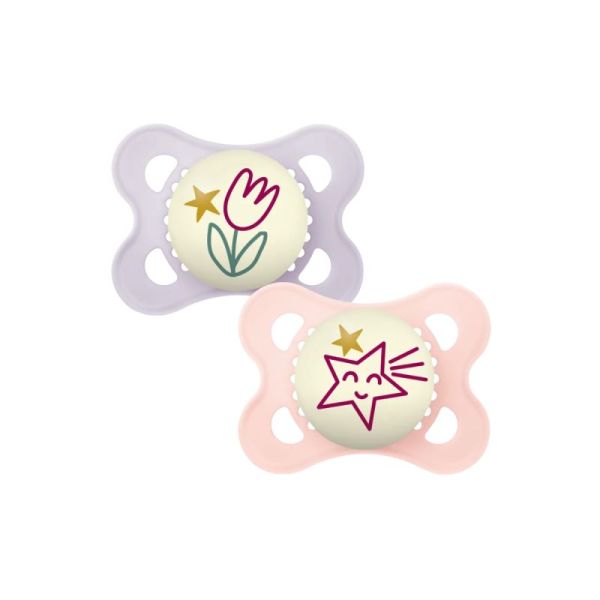 Sucettes nuit MAM Original 2-6 mois x2 - (6 colories)