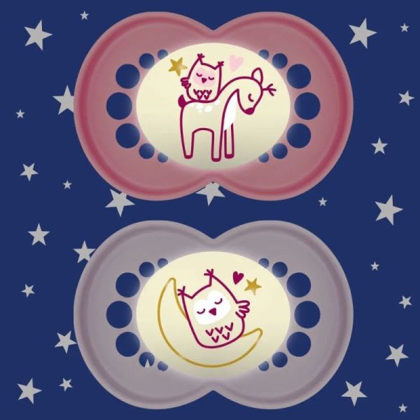 Sucettes nuit MAM Original 6+ mois x2