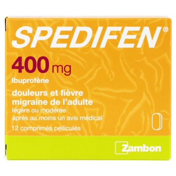 Spedifen 400mg - ibuprofène - 12 comprimés pelliculés