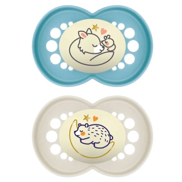 Sucettes nuit MAM Original 6+ mois x2