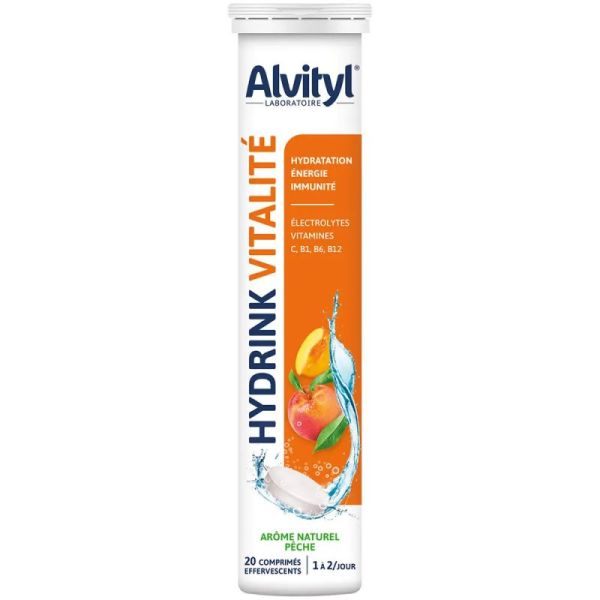 Alvityl Hydrink  Vitalité comprimés effervescents /20 arôme naturel pêche