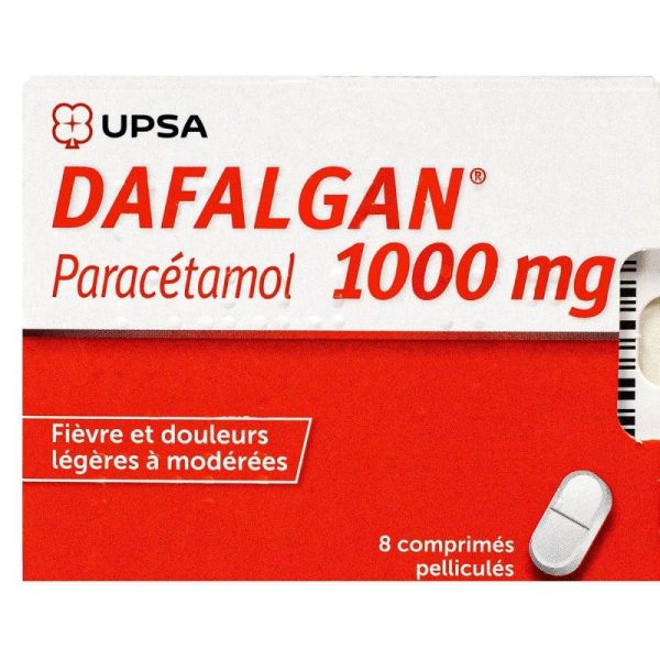 Dafalgan 1g - paracétamol - 8 comprimés pelliculés