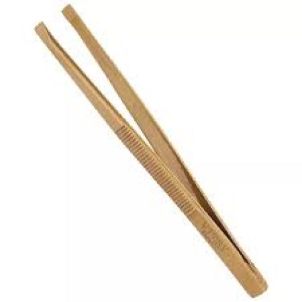 VITRY PINCE A EPILER MORS DROITS DOREE OR FIN 8cm